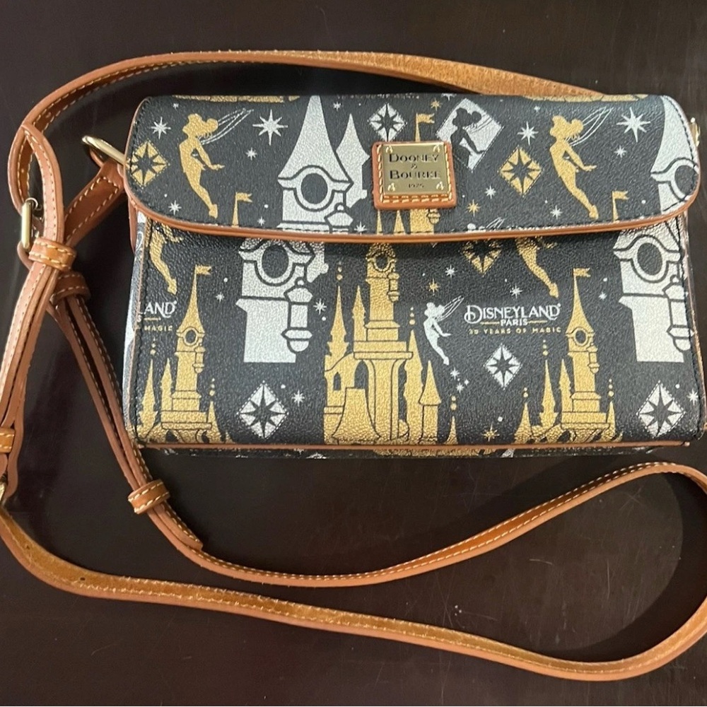 Dooney & Bourke Disneyland Paris 30th anniversary navy and Gold Crossbody Bag